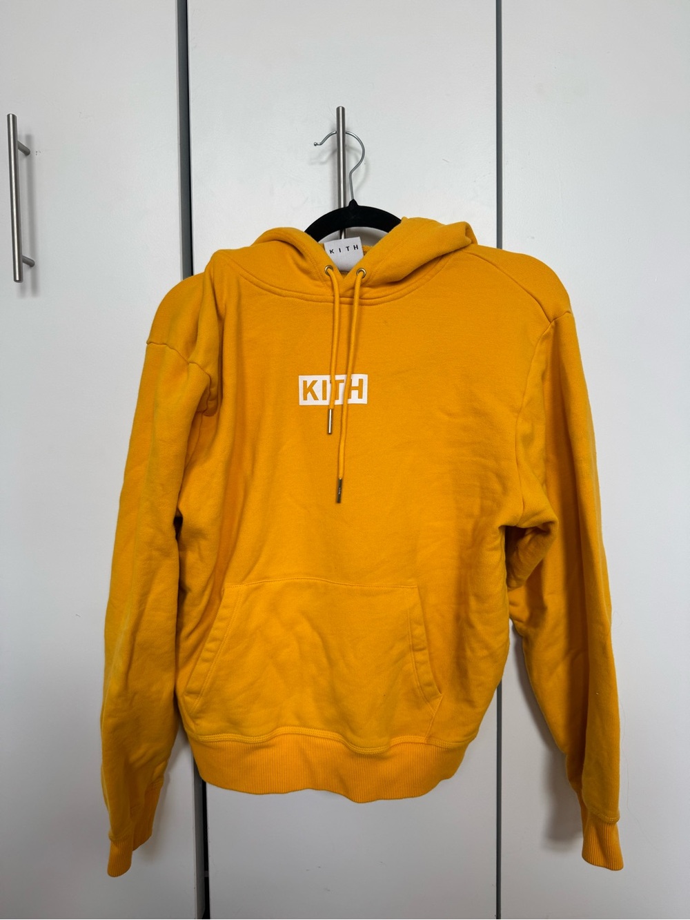 Kith Men's Mustard Yellow Logo Hoodie